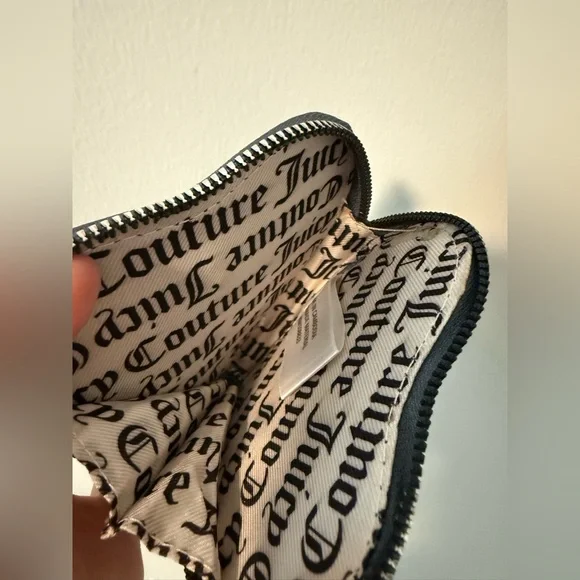 Juicy Couture Heart-Shaped Gray Wristlet with Lock Charm - Picture 5 of 5